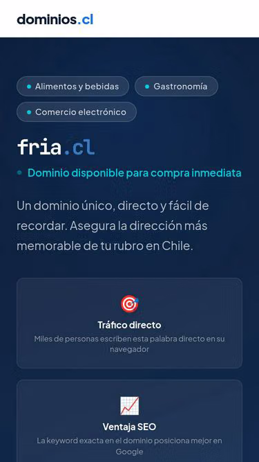 Screenshot of fria.cl