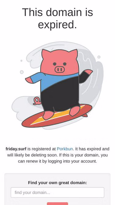 Screenshot of friday.surf