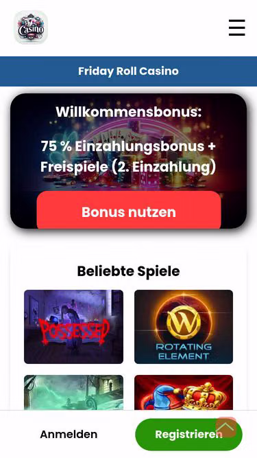 Screenshot of fridayroll-casino.at