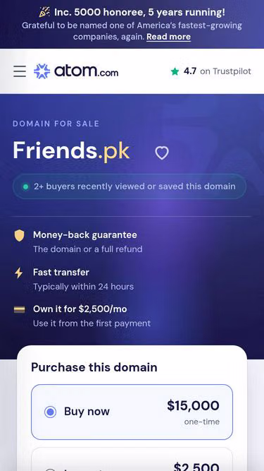 Screenshot of friends.pk