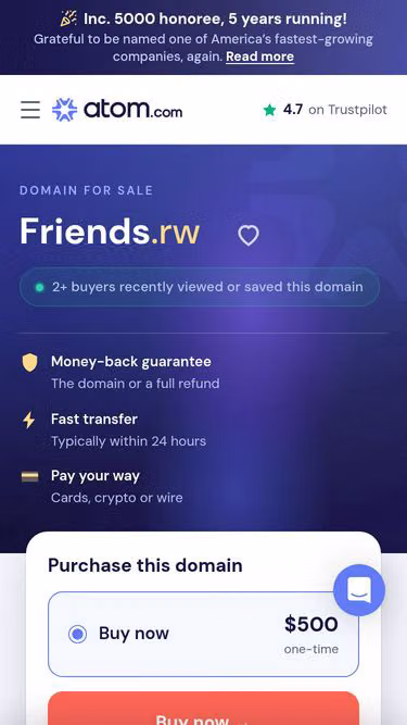 Screenshot of friends.rw