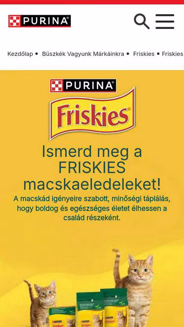 Screenshot of friskies.hu