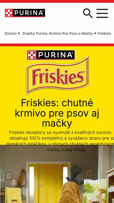 Screenshot of friskies.sk