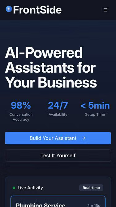Screenshot of frontside.ai