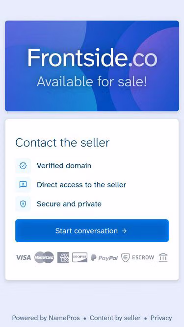 Screenshot of frontside.co