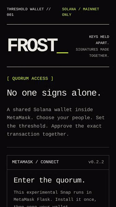 Screenshot of frost.surf