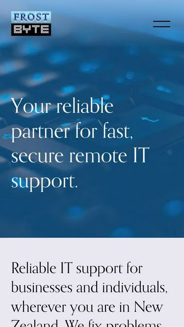 Screenshot of frostbyte.co.nz