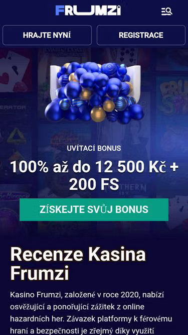 Screenshot of frumzicasino.cz