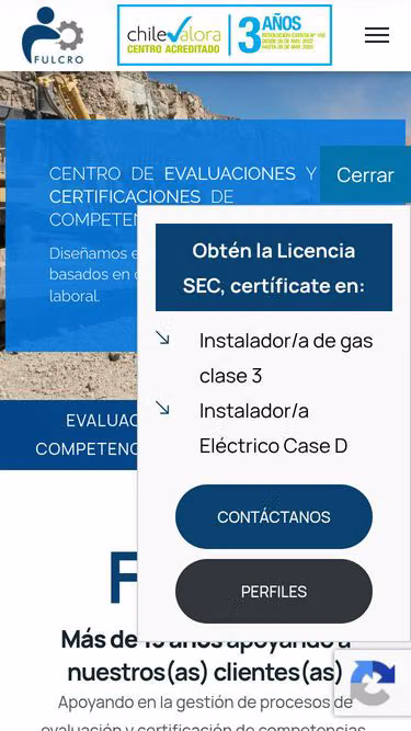 Screenshot of fulcro.cl