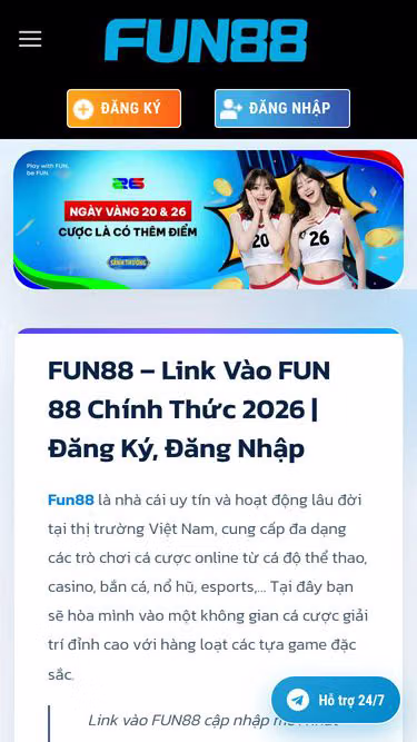 Screenshot of fun88casino.top