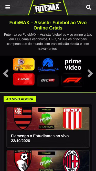 Screenshot of futemax.careers