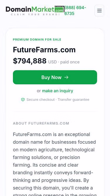 Screenshot of futurefarms.com