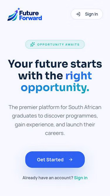 Screenshot of futureforward.digital