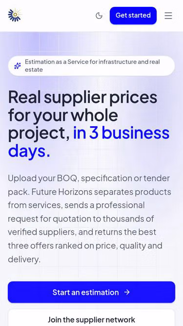 Screenshot of futurehorizons.app