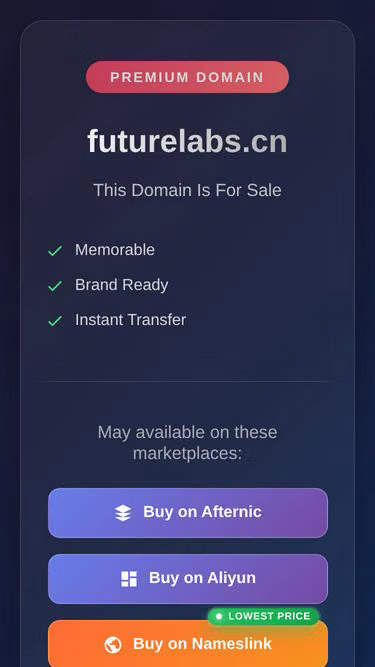 Screenshot of futurelabs.cn