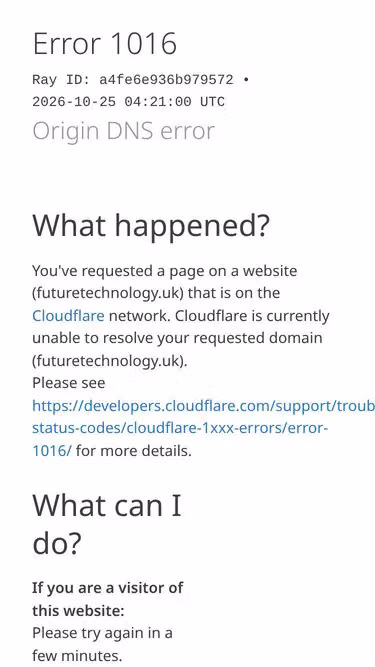 Screenshot of futuretechnology.uk