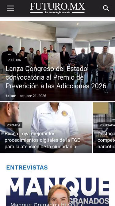 Screenshot of futuro.mx