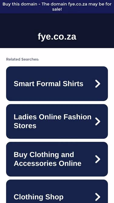 Screenshot of fye.co.za