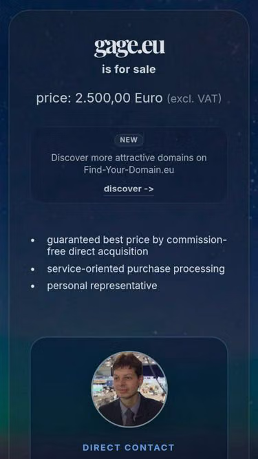 Screenshot of gage.eu