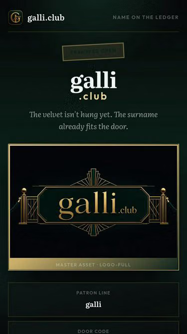 Screenshot of galli.club