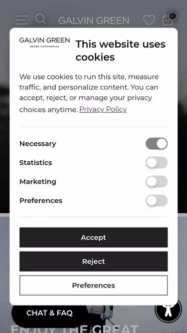 Screenshot of galvingreen.se