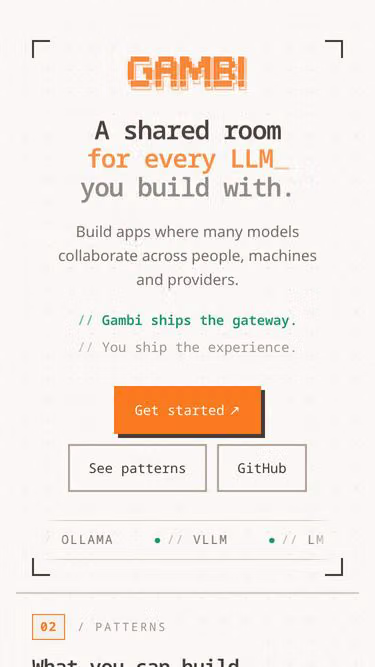 Screenshot of gambi.sh