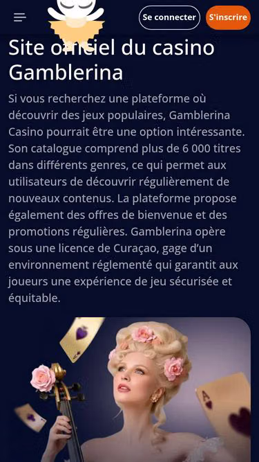 Screenshot of gamblerina.fr