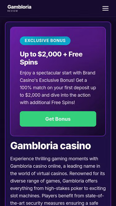 Screenshot of gambloria.us