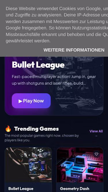 Screenshot of gameland.live