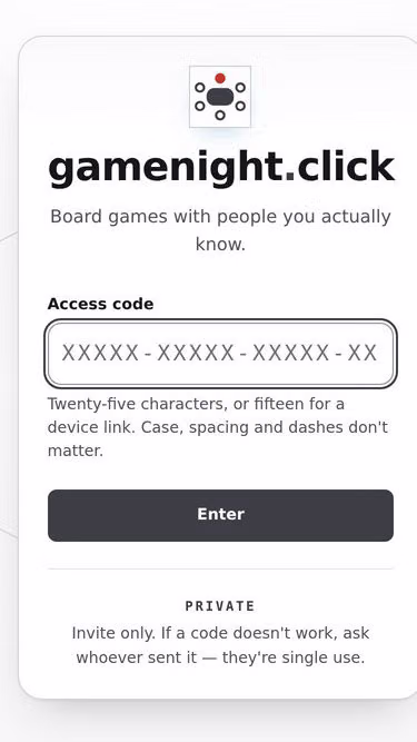 Screenshot of gamenight.click