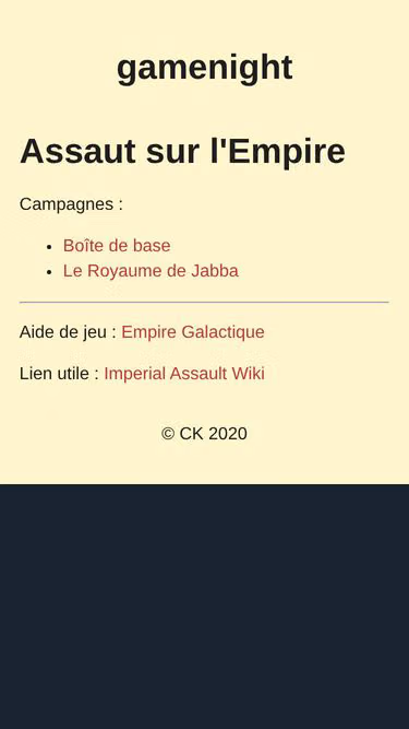 Screenshot of gamenight.ovh