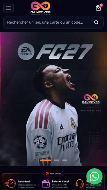 Screenshot of gameover.ma