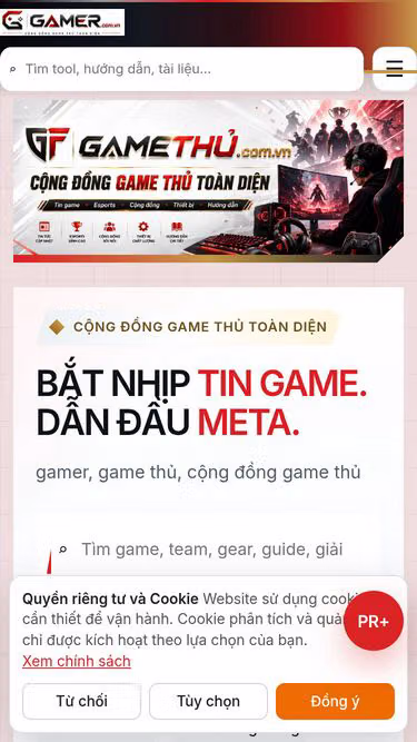 Screenshot of gamer.com.vn
