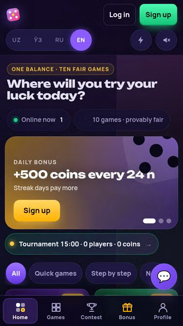 Screenshot of gamez.uz
