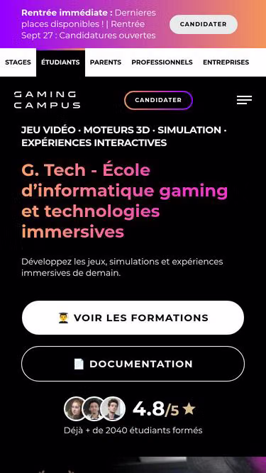 Screenshot of gaming.tech