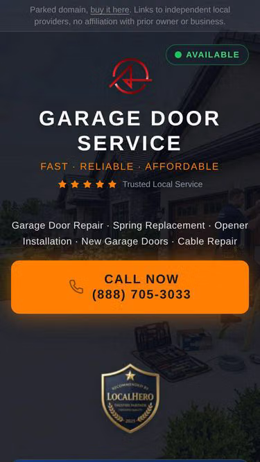Screenshot of garagedoors.discount