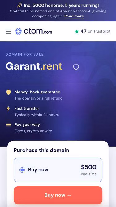 Screenshot of garant.rent