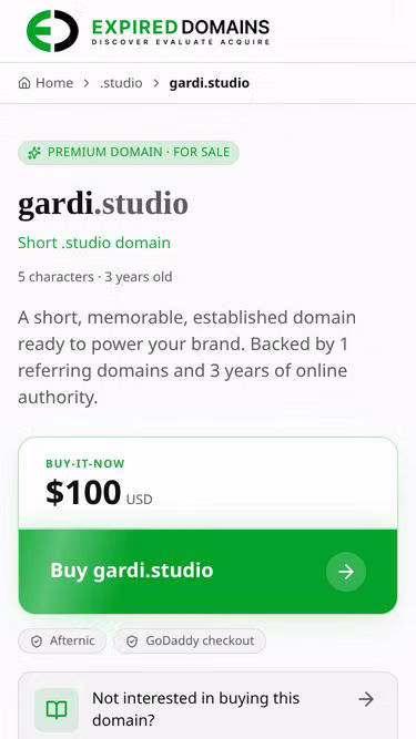 Screenshot of gardi.studio