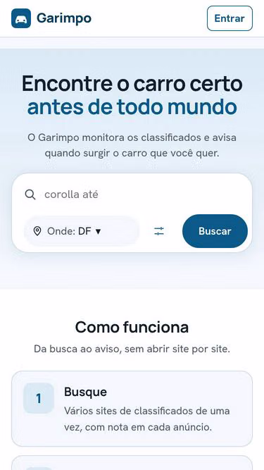 Screenshot of garimpo.dev