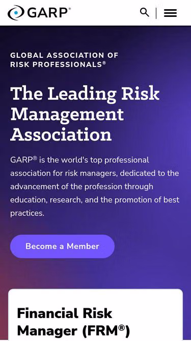 Screenshot of garp.com