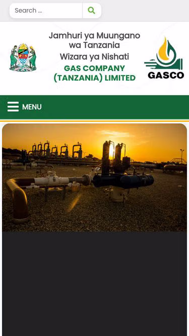Screenshot of gasco.co.tz