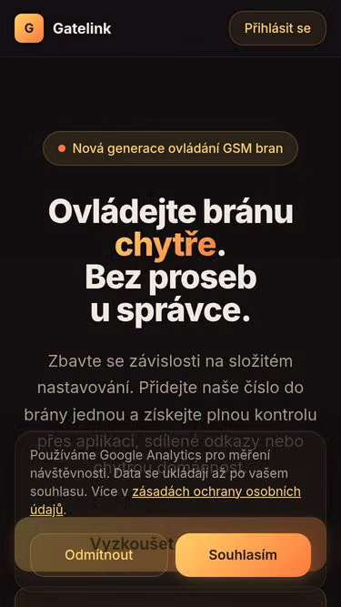 Screenshot of gatelink.cz