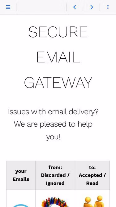 Screenshot of gateway.email