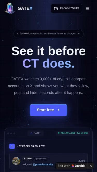 Screenshot of gatex.quest