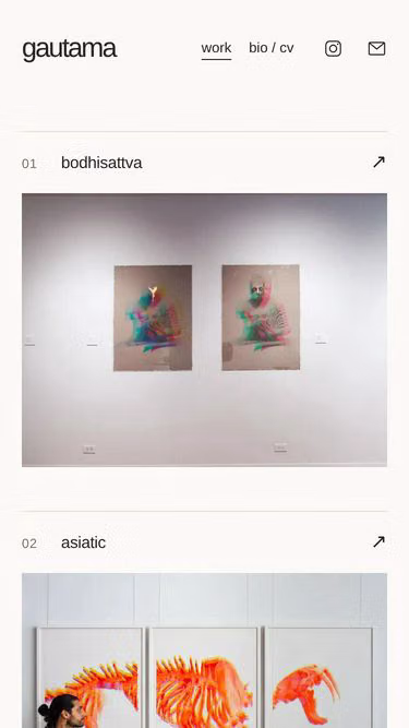 Screenshot of gautama.io
