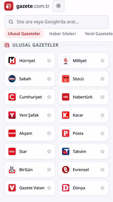 Screenshot of gazete.com.tr