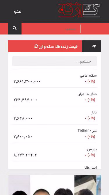 Screenshot of gazete.ir