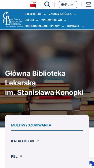 Screenshot of gbl.waw.pl