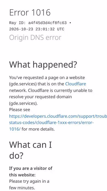 Screenshot of gde.services