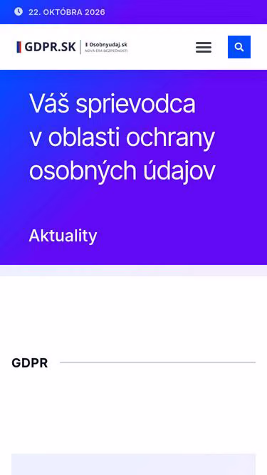 Screenshot of gdpr.sk